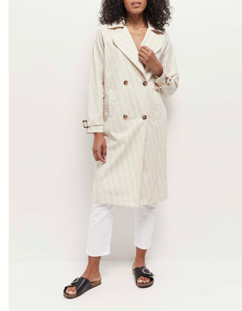 DITTI - Trench beige imprimé monogramme OS - One Step
