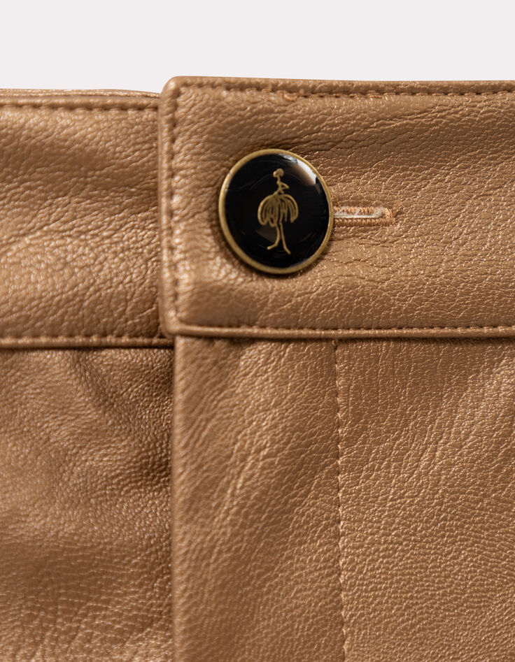 PRISSY - Pantalon cuivré esprit rock 7/8e-3