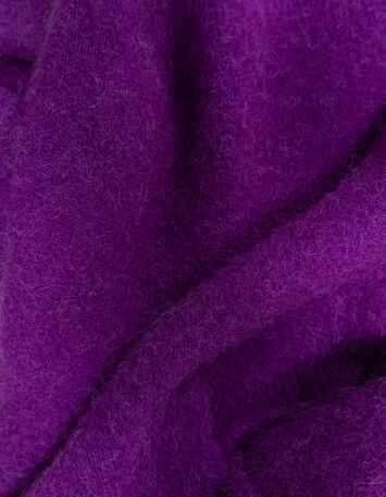 TECK - Cardigan violet tricot moelleux encolure V-7