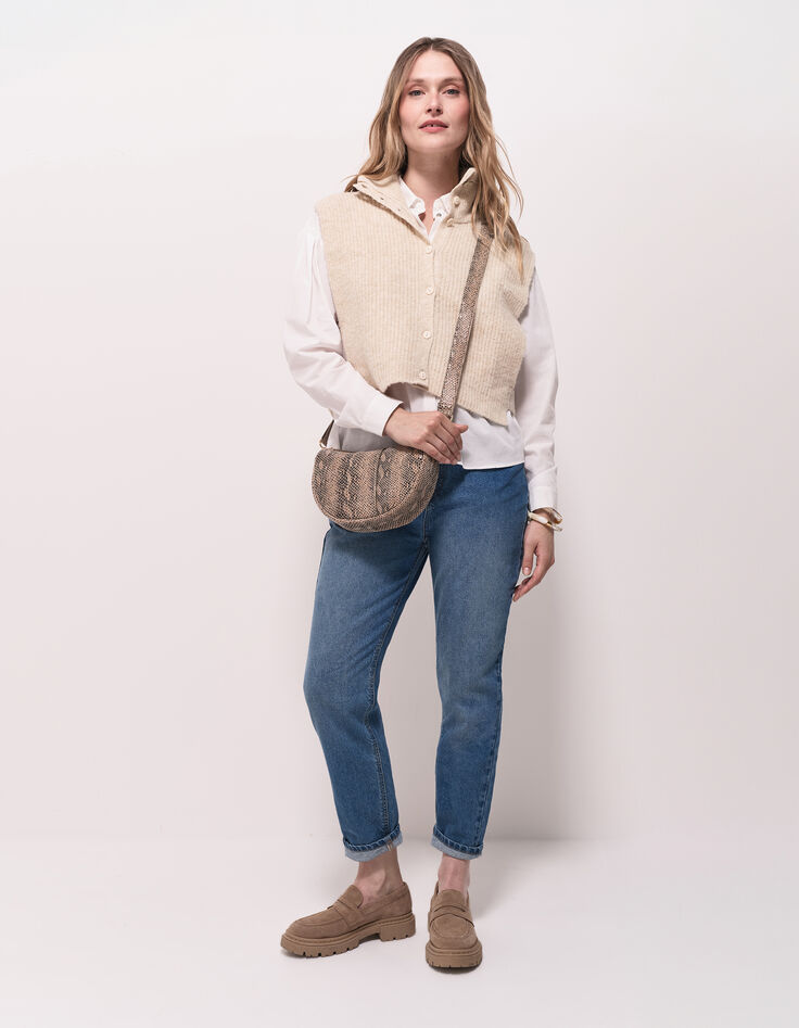 ANGIE - Col camionneur écru en tricot-6