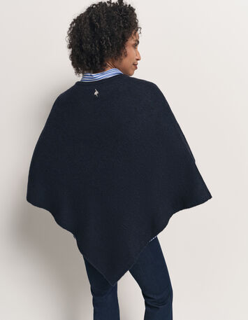 ALAMO - Poncho marine en tricot-3