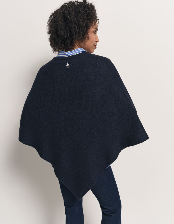 ALAMO - Poncho marine en tricot-3