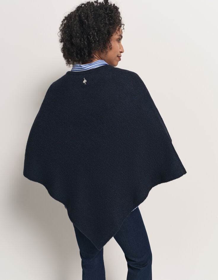 ALAMO - Poncho marine en tricot-3 ALAMO - Poncho marine en tricot-3
