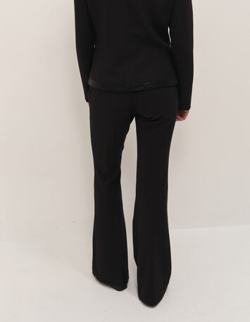 PROSPER - Pantalon de costume noire forme bootcut-3