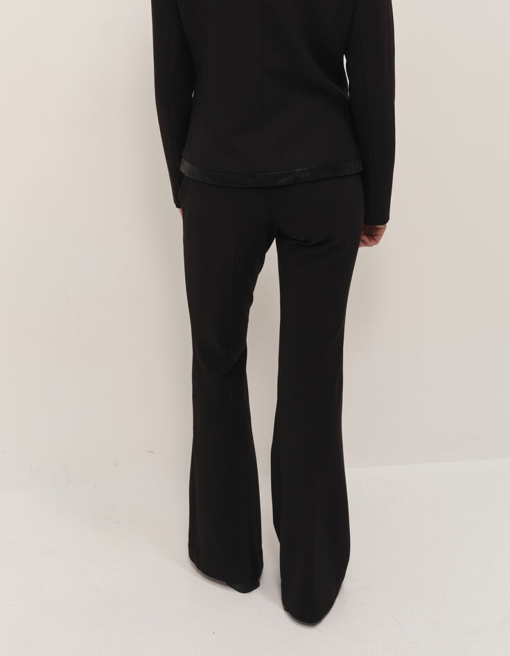 PROSPER - Pantalon de costume noire forme bootcut-3