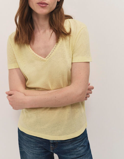 MANIA - T-shirt mimosa en coton lin - One Step