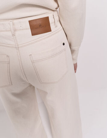 LE HAILEY - Jean flare ivoire waterless-5