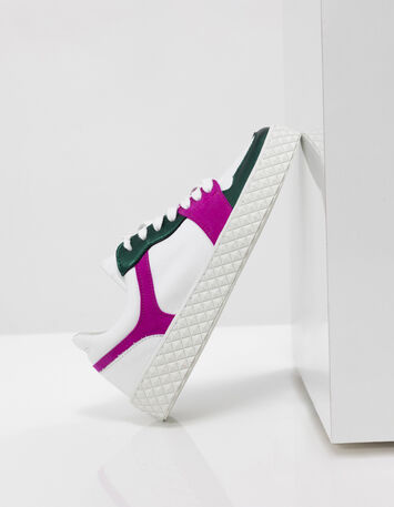 O.LIMBO - Sneakers basses blanches en cuir-3