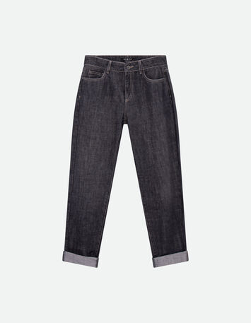 LE CARLA - Jean droit gris coton bio waterless-5