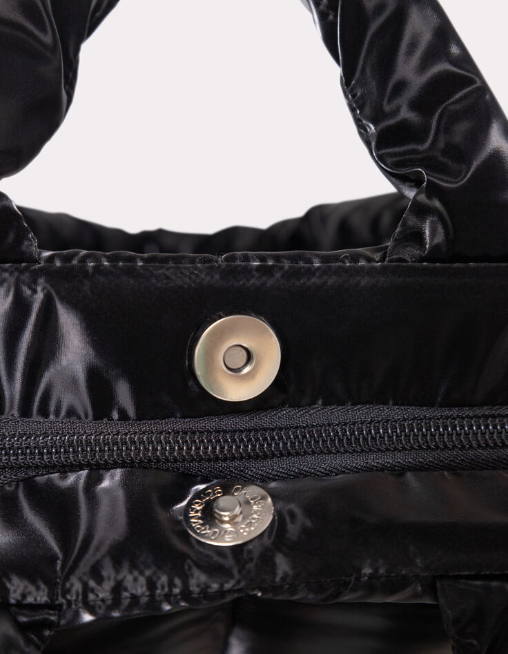 AVERY - Sac à main noir matelassé-2