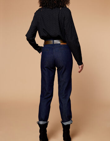 LE FAYE - Jean slouchy marine 7/8ème-2
