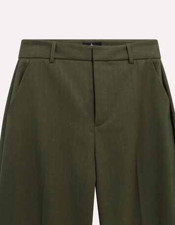 PICO - Pantalon de tailleur kaki rayures tennis lurex-2