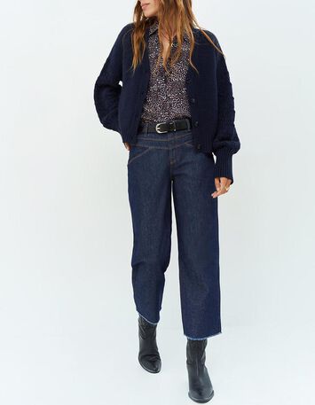 TROPIC - Cardigan marine en tricot-4