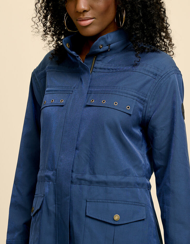 DIVIN - Parka bleu cosmos irisé-3