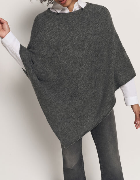 ALAMO - Poncho gris en tricot - One Step