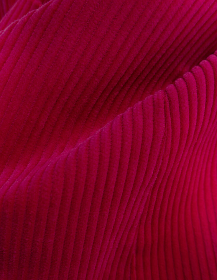 VACANCY - Veste de tailleur rose velours côtelé-9