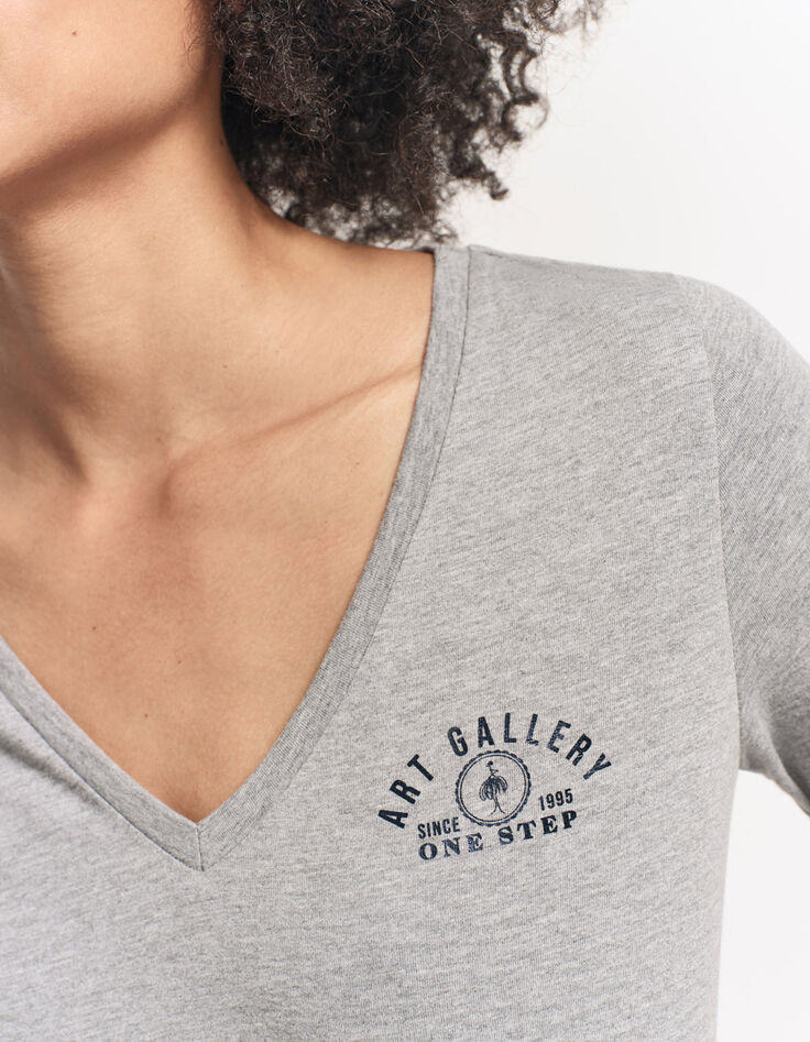 MARA - T-shirt gris danseuse bleue revisitée dos-3 MARA - T-shirt gris danseuse bleue revisitée dos-3