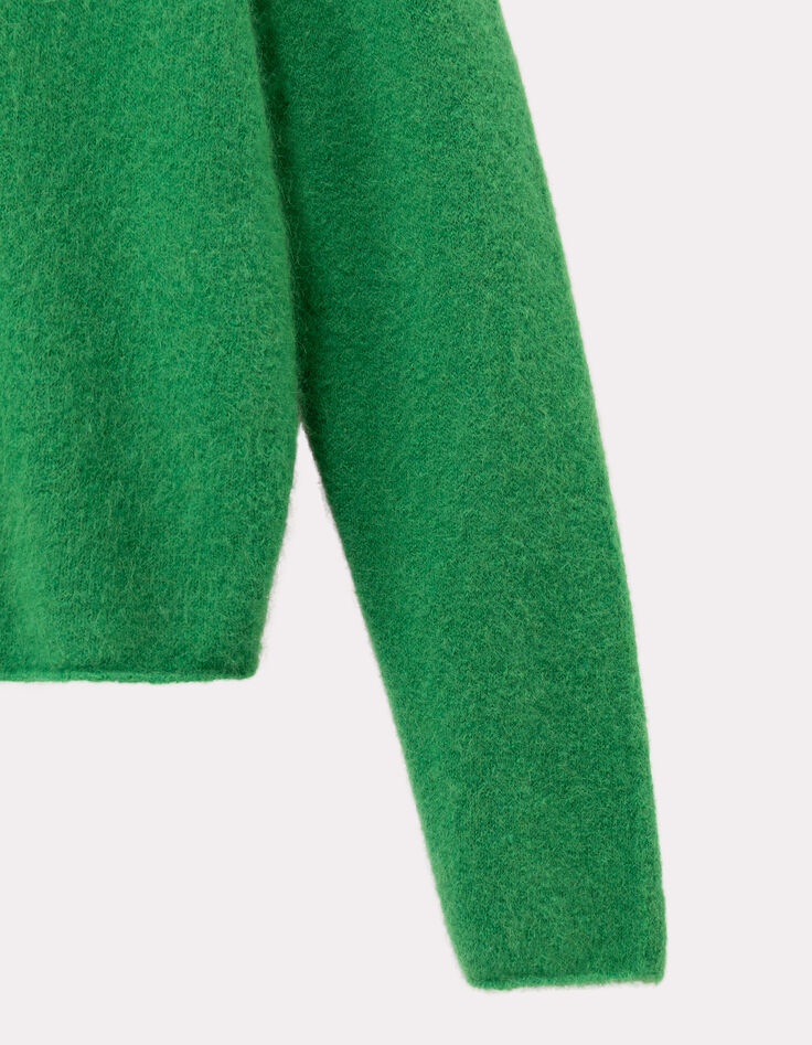 THELMA - Pull vert tricot moelleux-3