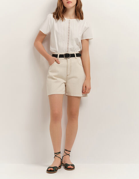 PIXIE - Short en jean écru - One Step