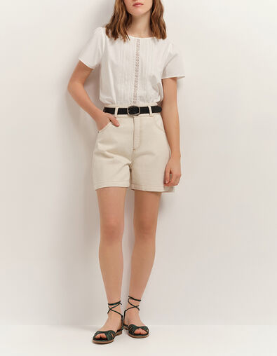 PIXIE - Short en jean écru - One Step