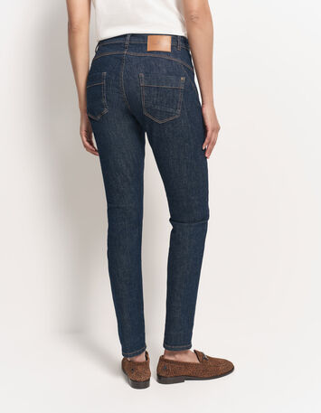 LE INDI - Jean slim marine 7/8ème effet push up-2