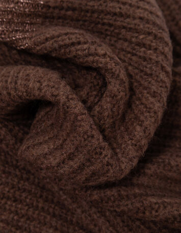 TAHAT - Cardigan marron tricot boutons recouverts-8