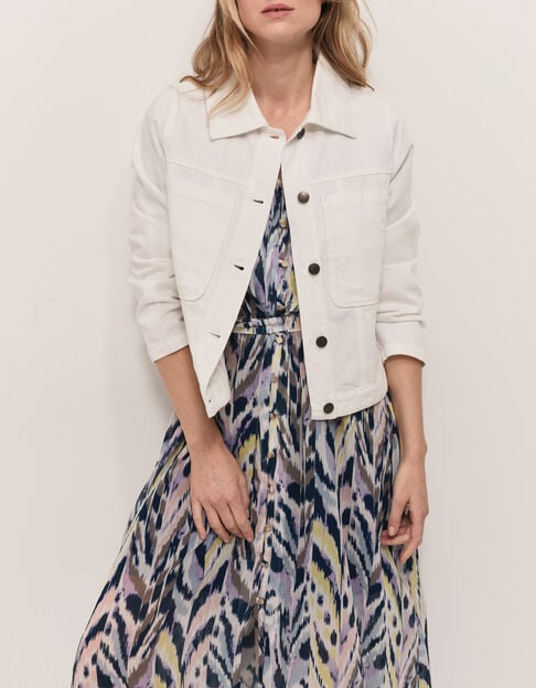 DESIGN - Veste en jean ivoire DESIGN - Veste en jean ivoire - One Step