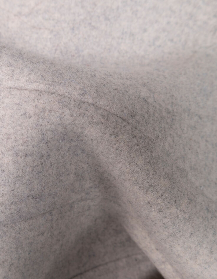 DWAIN - Manteau long gris zippé-9