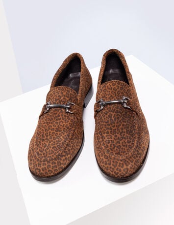 O.ELENA - Mocassins camel cuir velours motif léopard-2 O.ELENA - Mocassins camel cuir velours motif léopard-2