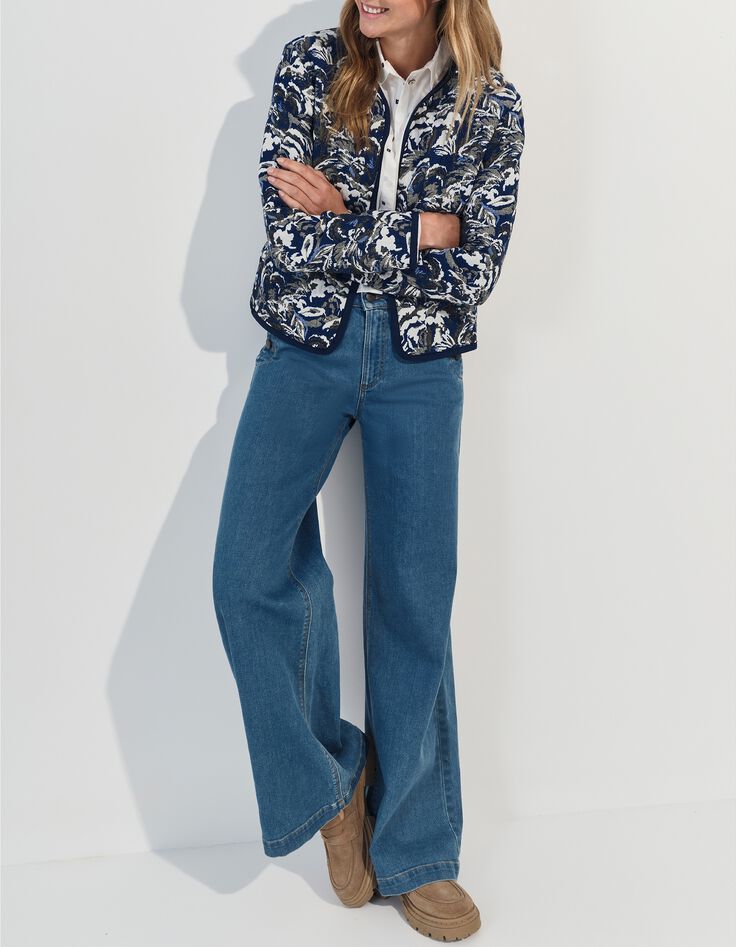 DORES - Blouson r&eacute;versible &eacute;crue jacquard motif &eacute;cume-5