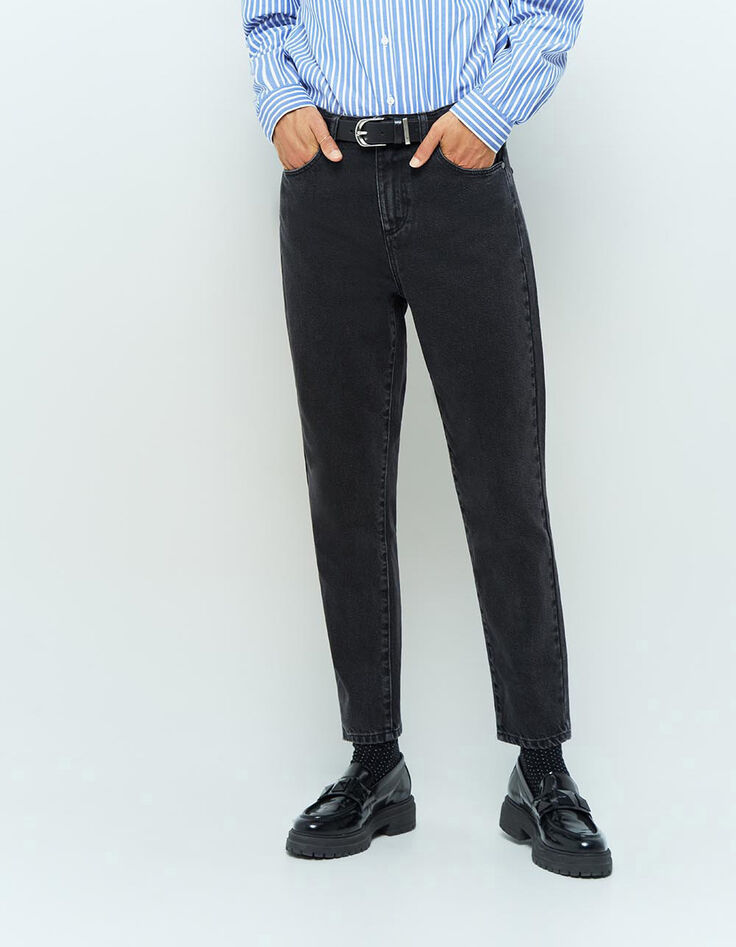 LE TAYLOR - Jean slouchy anthracite 7/8ème denim waterless-2 LE TAYLOR - Jean slouchy anthracite 7/8ème denim waterless-2