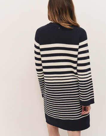 ROZALIA - Robe pull marinière en tricot-4