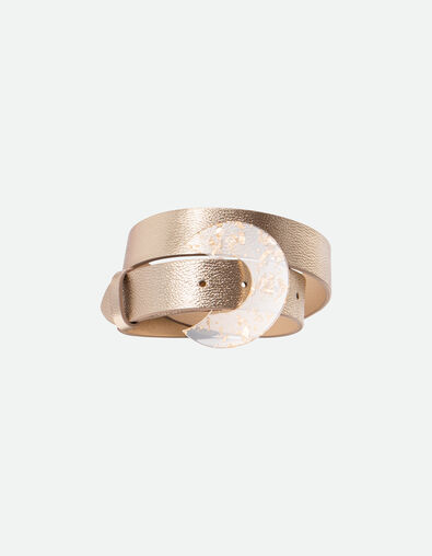 AMOR - Corps de ceinture doré cuir certifié embossé - One Step
