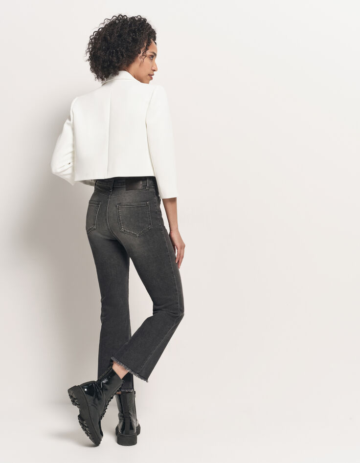 VISTA - Veste de blazer courte blanche polyester recyclé -2