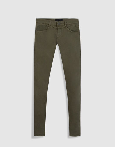 LE INDI - Jean slim kaki 7/8e effet push up - One Step