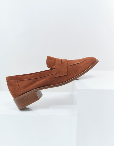 O.ELOI - Mocassins marron cuir velours - One Step