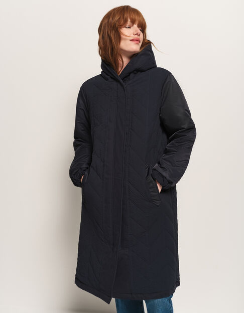 DARELL - Parka réversible marine à capuche - One Step