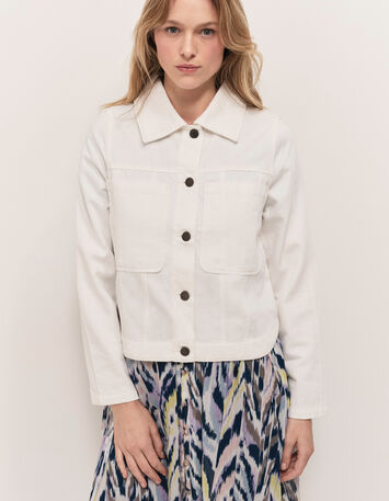 DESIGN - Veste en jean ivoire-4