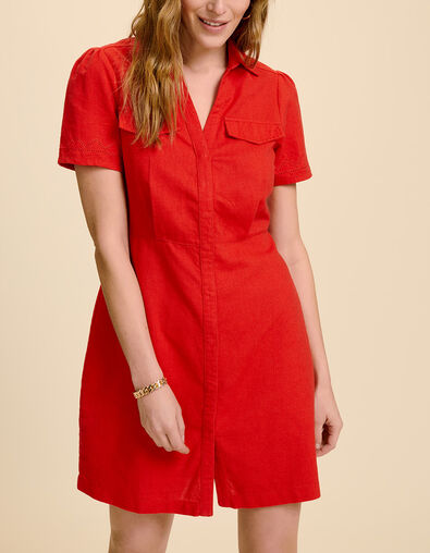 REEF - Robe cerise en coton lin - One Step