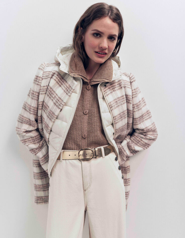 ANGIE - Col camionneur beige tricot-1 ANGIE - Col camionneur beige tricot-1