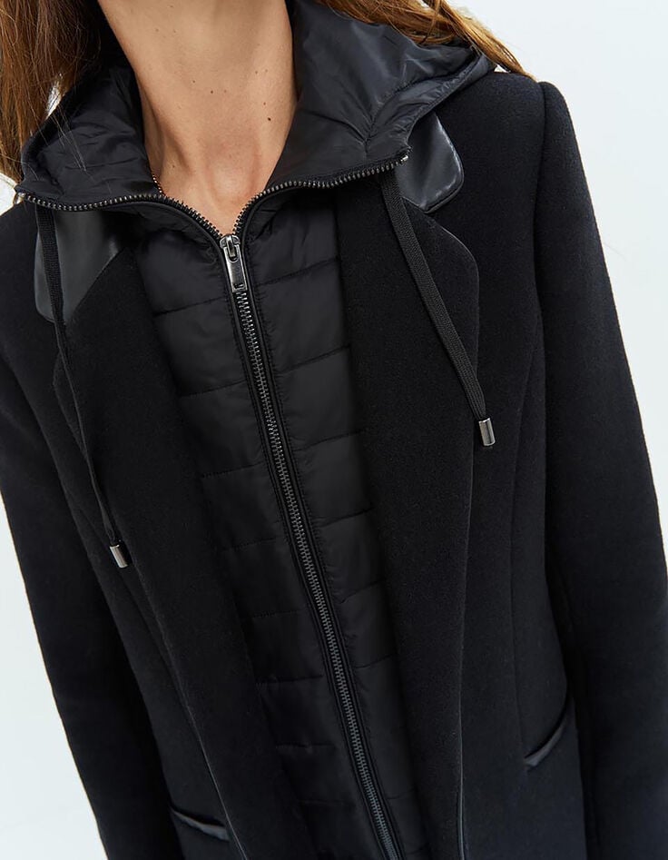 DIDA - Manteau noir avec parmenture amovible-3