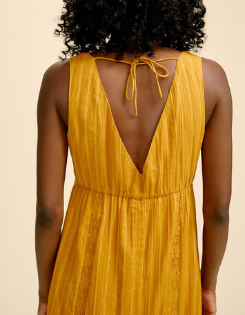 REACH - Robe longue épices à rayures lurex-4