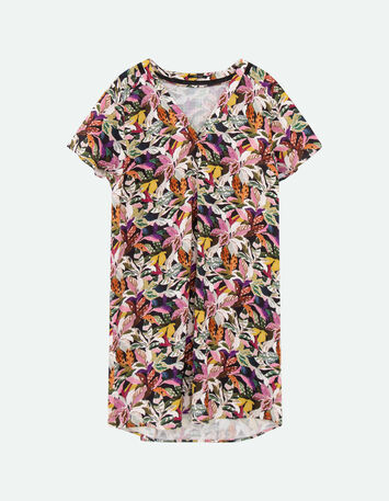 REKO - Robe kaki à imprimé jungle bigarré-4