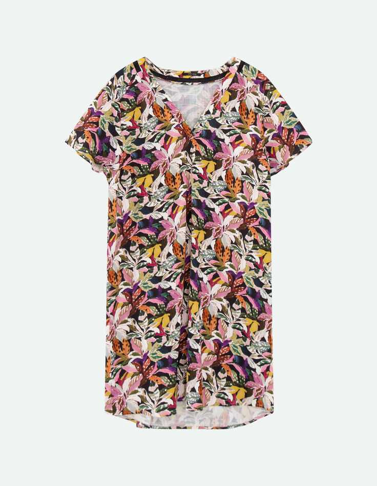 REKO - Robe kaki à imprimé jungle bigarré-4