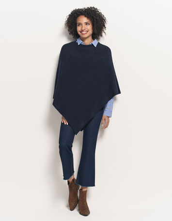 ALAMO - Poncho marine en tricot-2