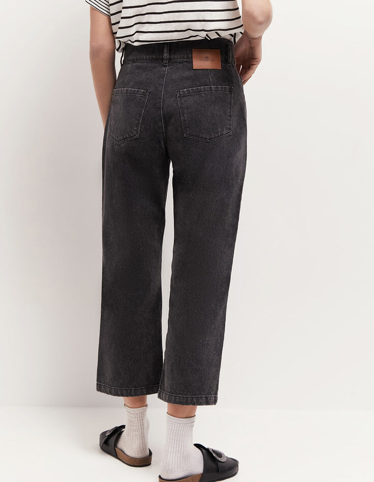LE CHRISSY - Jean droit medium grey 7/8ème denim waterless-3