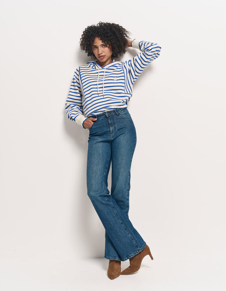 LE LOLI - Jean flare bleu waterless-1