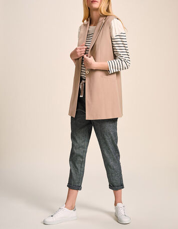 VIVA - Veste de tailleur ficelle sans manches-6