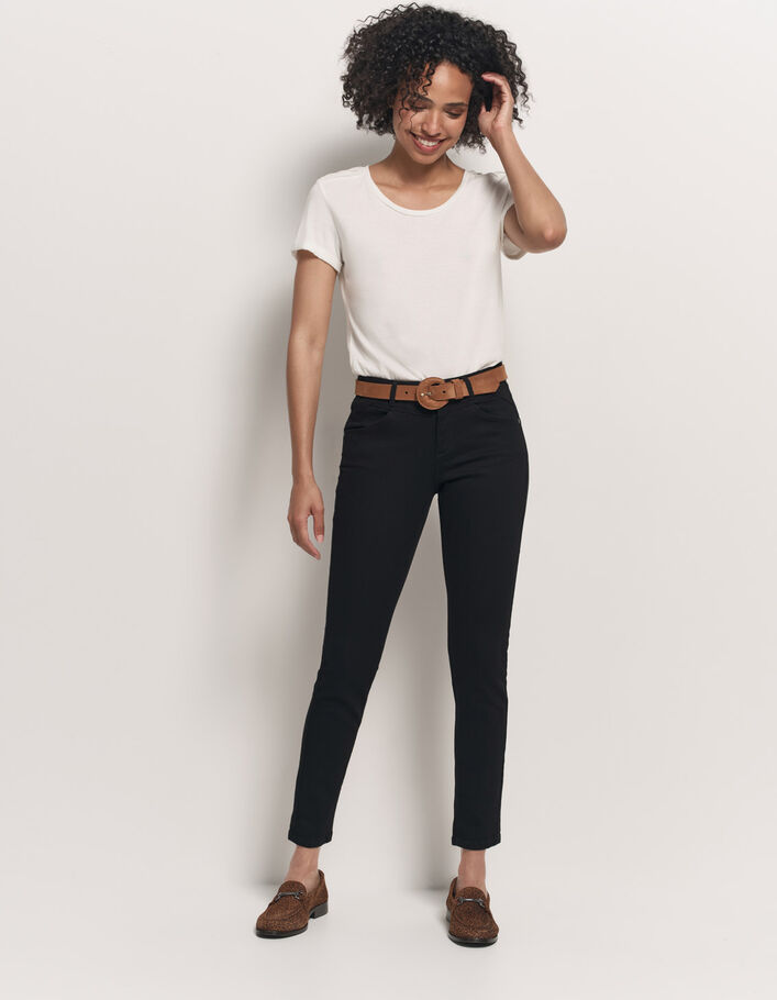 Jean Slim Femme One Step Taille 27 (36/38) Gris/noir - Occasion Très Bon état