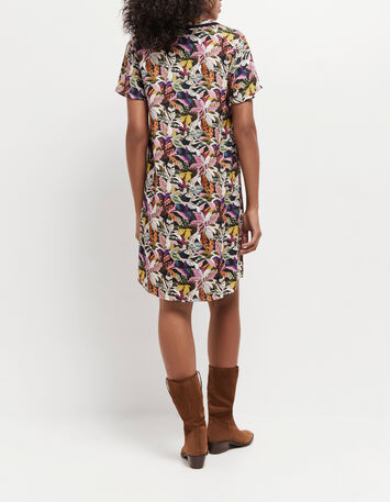 REKO - Robe kaki à imprimé jungle bigarré-3